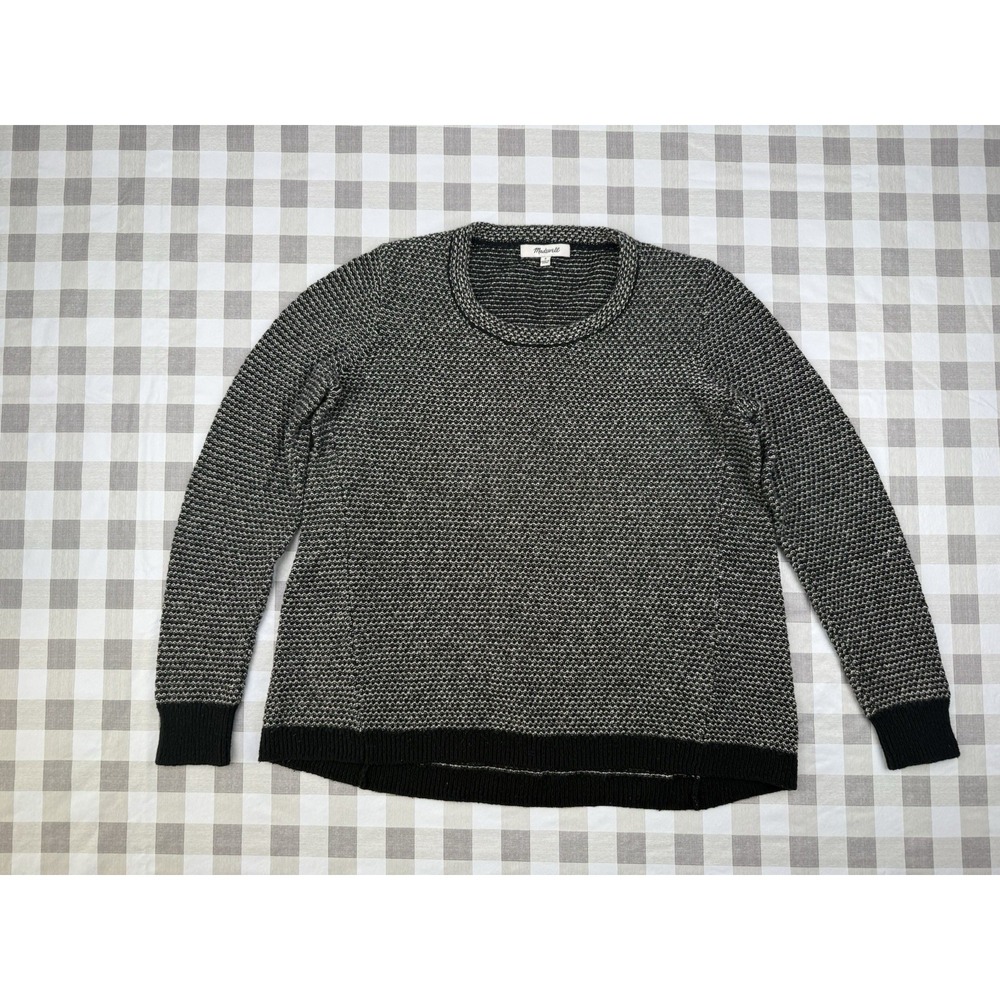Madewell Textured Knit Sweater Neutral Cozy Minimalist Pullover Small